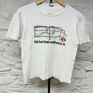Vintage 70s 80s London Underground Map Scott Lester Boxy Single Stitch T Shirt